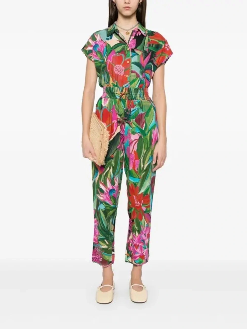 FARM RIO Jardín de Reve Floral-Print Pants XL NWOT - Picture 1 of 16